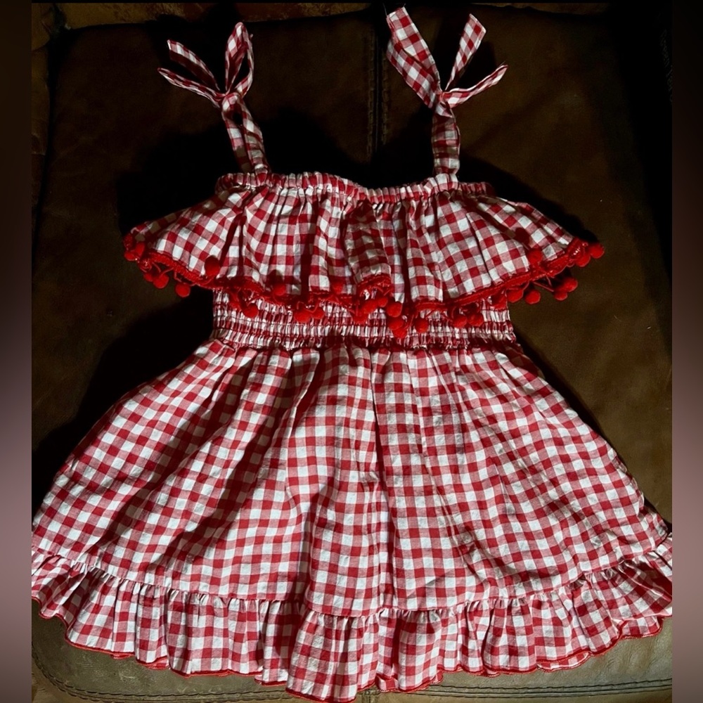 Boutique gingham dress 2t